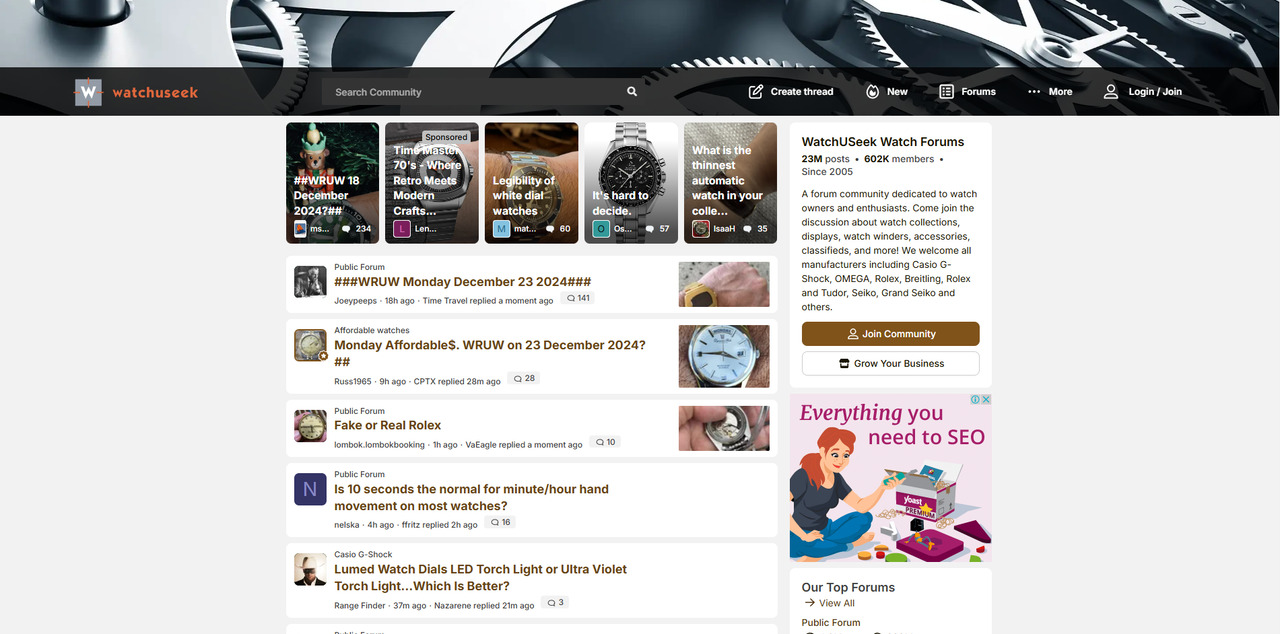 WatchUSeek's website.