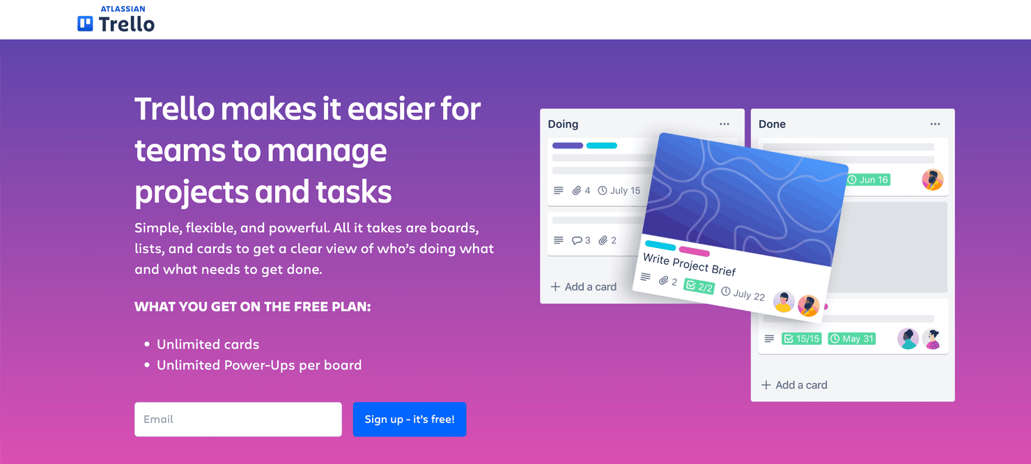 Trello's website