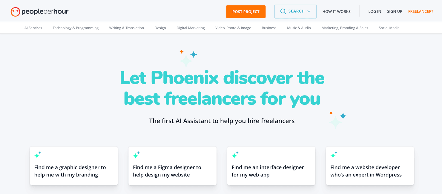 PeoplePerHour's homepage