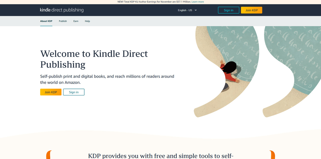 Amazon KDP's website.