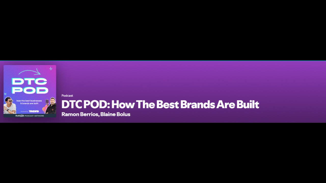 The DTC POD podcast show's logo.