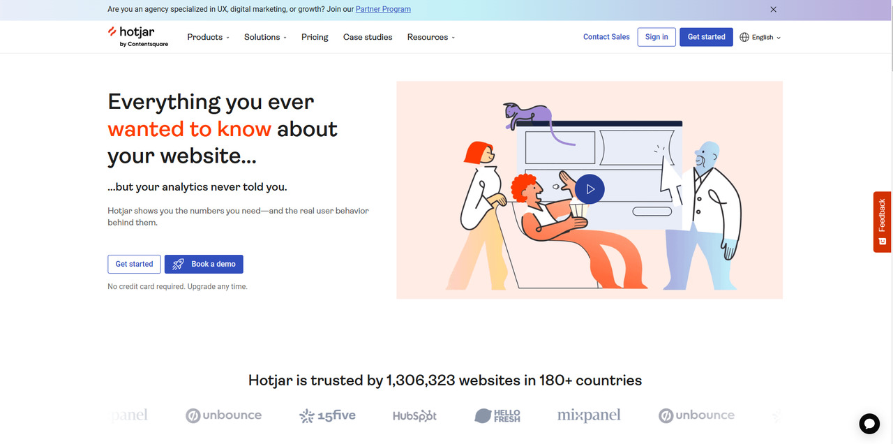 Hotjar's website.