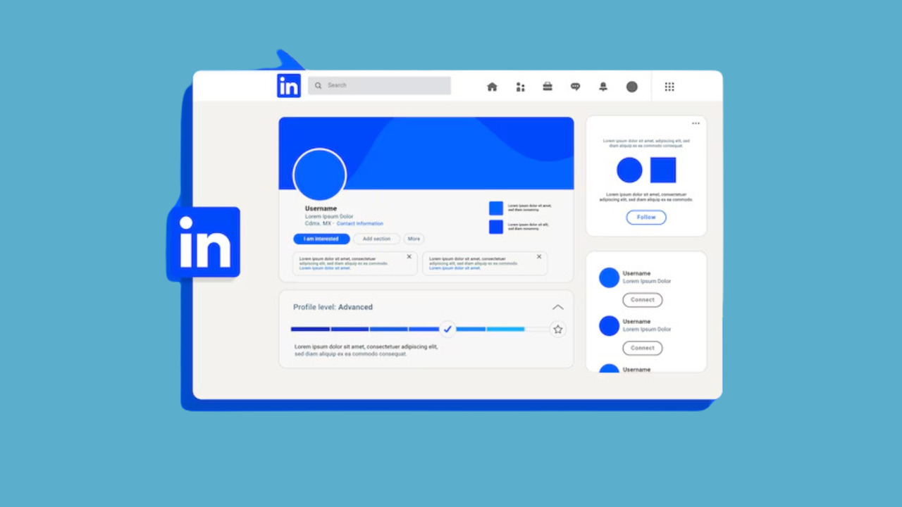 Linkein profile template.