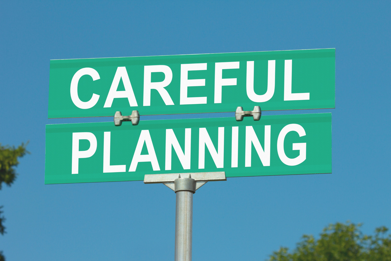 Careful Planning Street Sign.