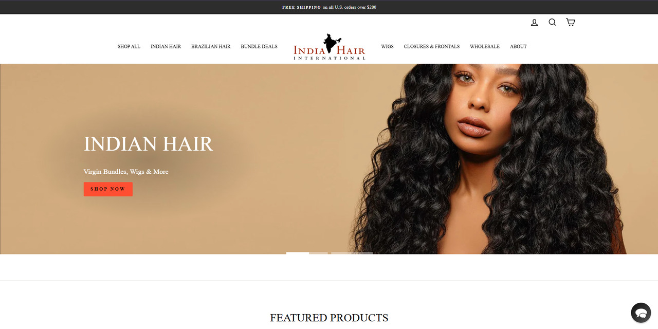 India Hair International's website.