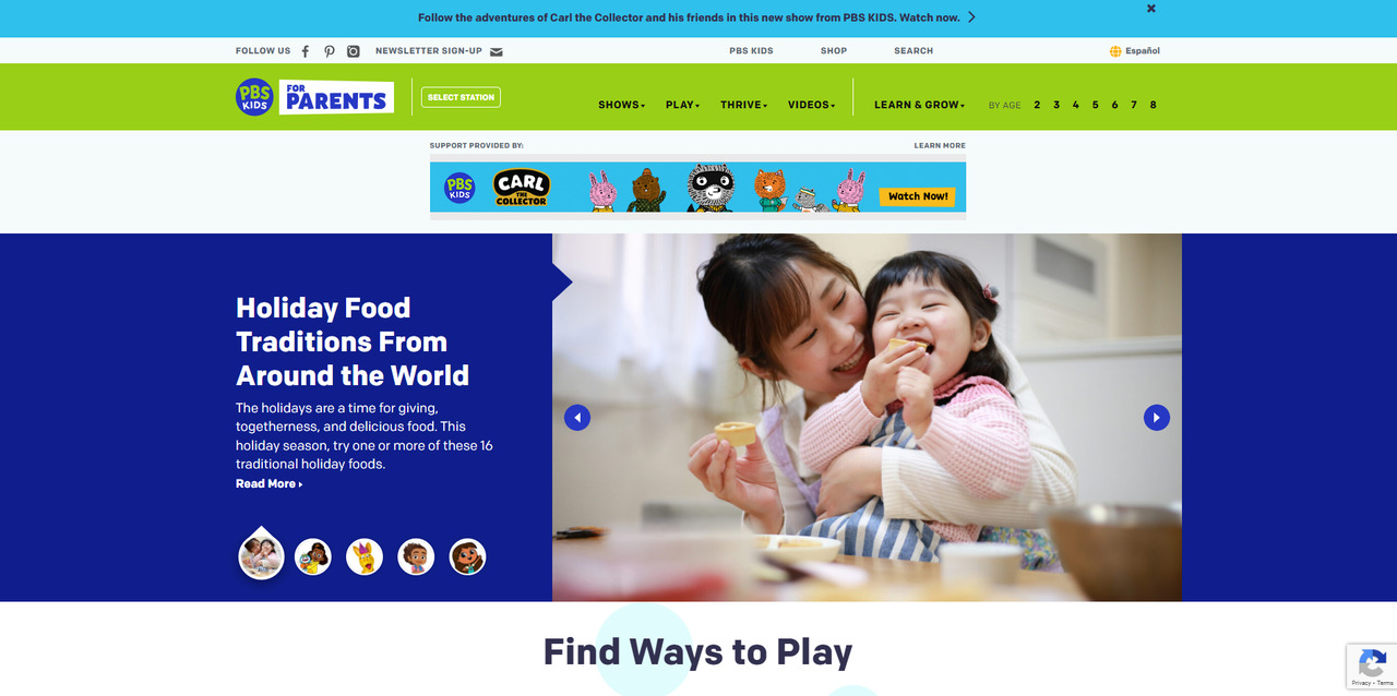 PBS Parents website.