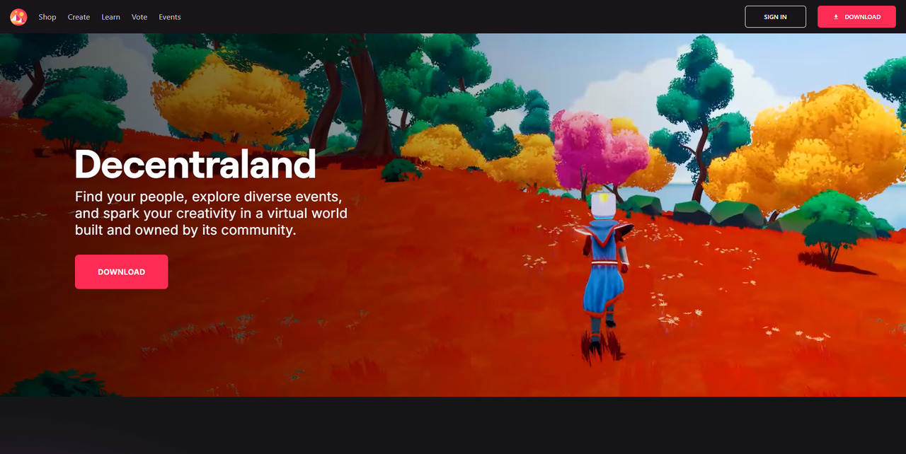 Decentraland's website.