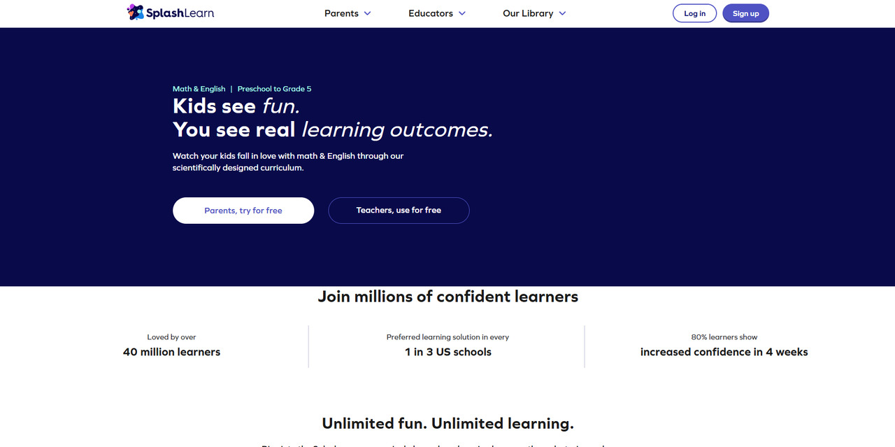 Splashlearn website.