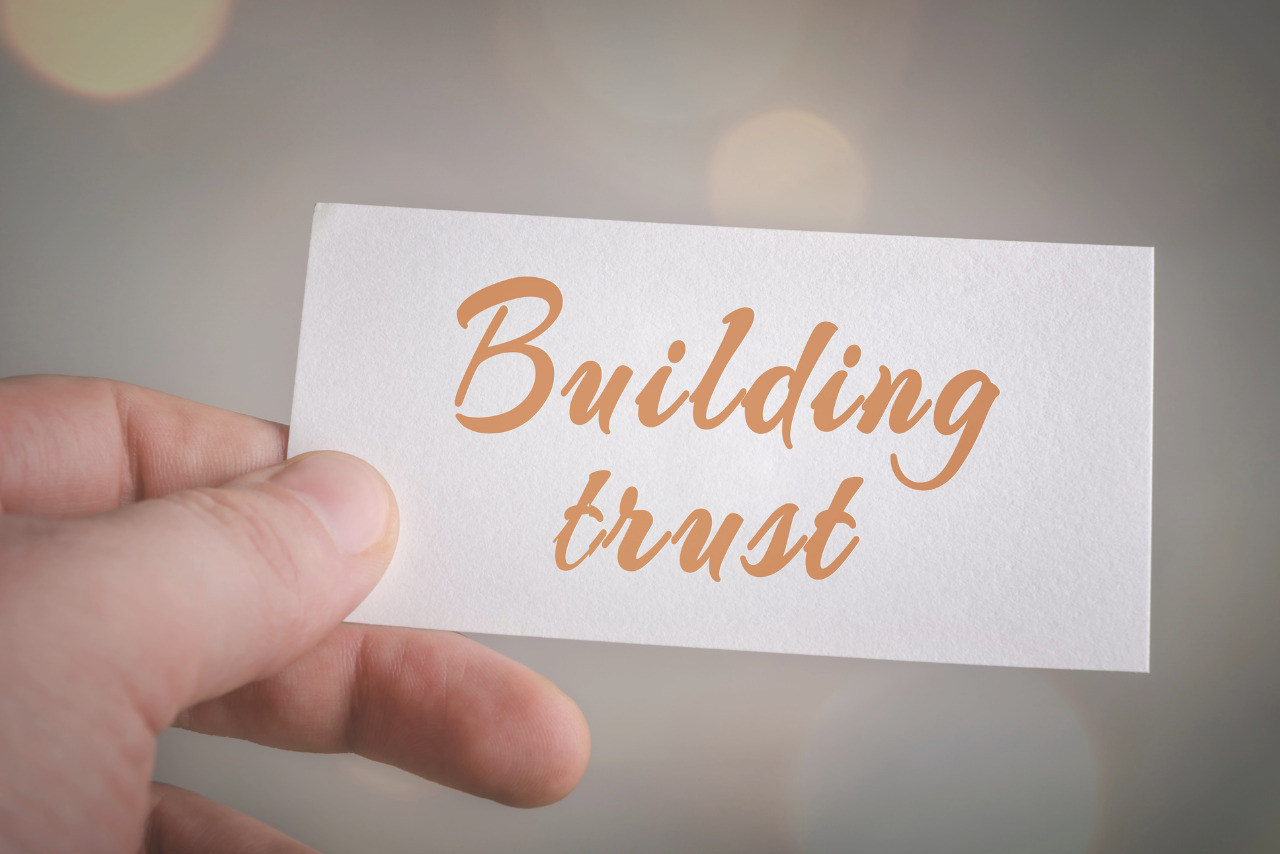 Building trust card.