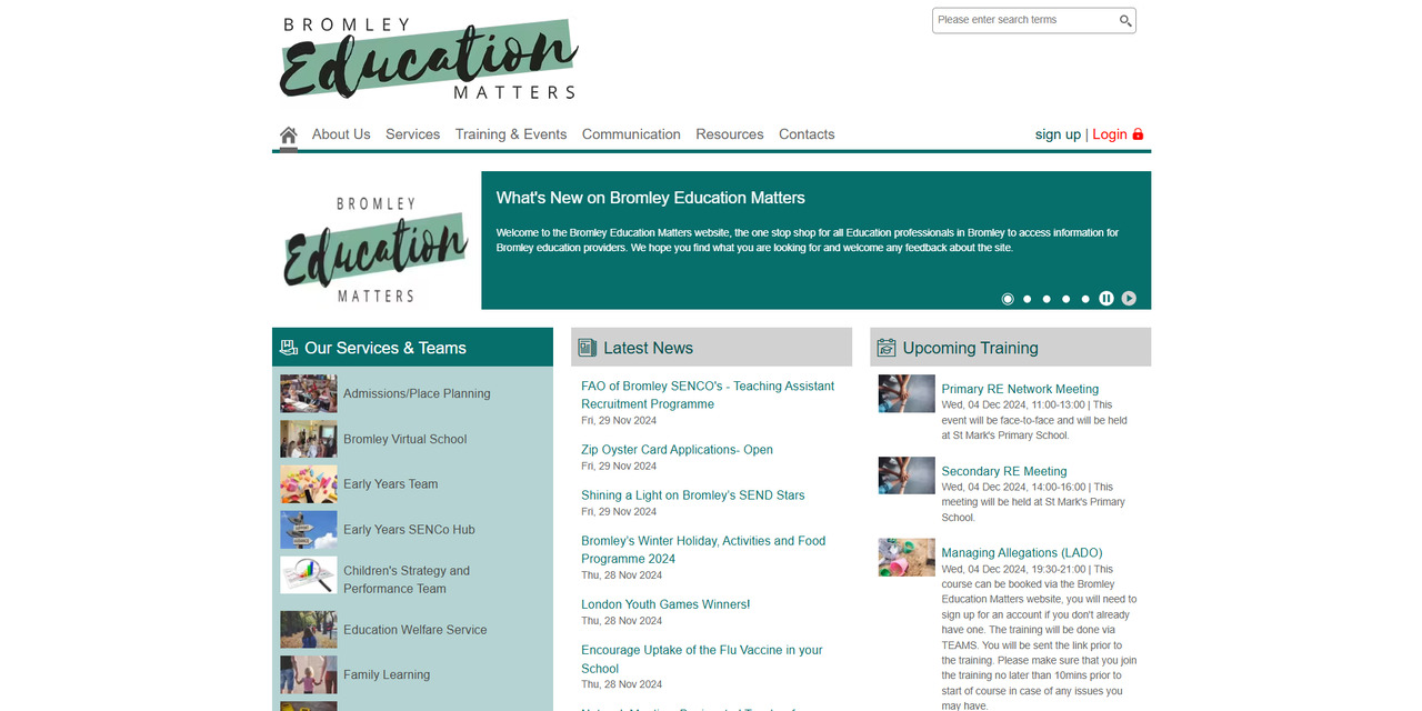 Bromley Education Matters website.