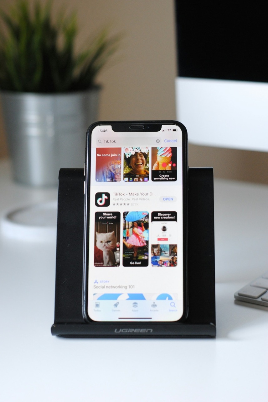 TikTok's mobile app on a smartphone