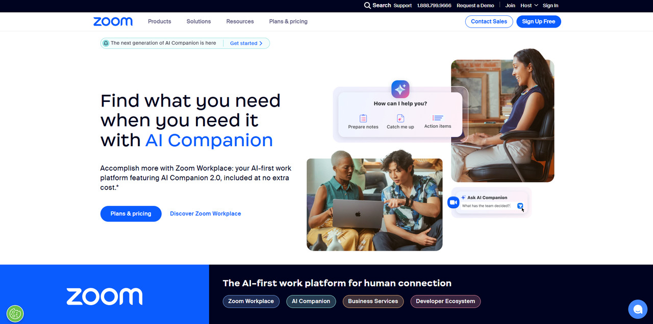 Zoom's website.