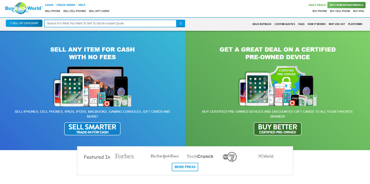 Buy Back World's website.