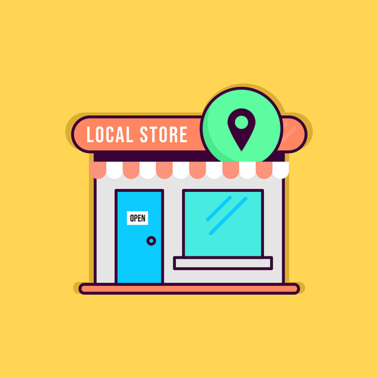Graphical illustration of a local store.
