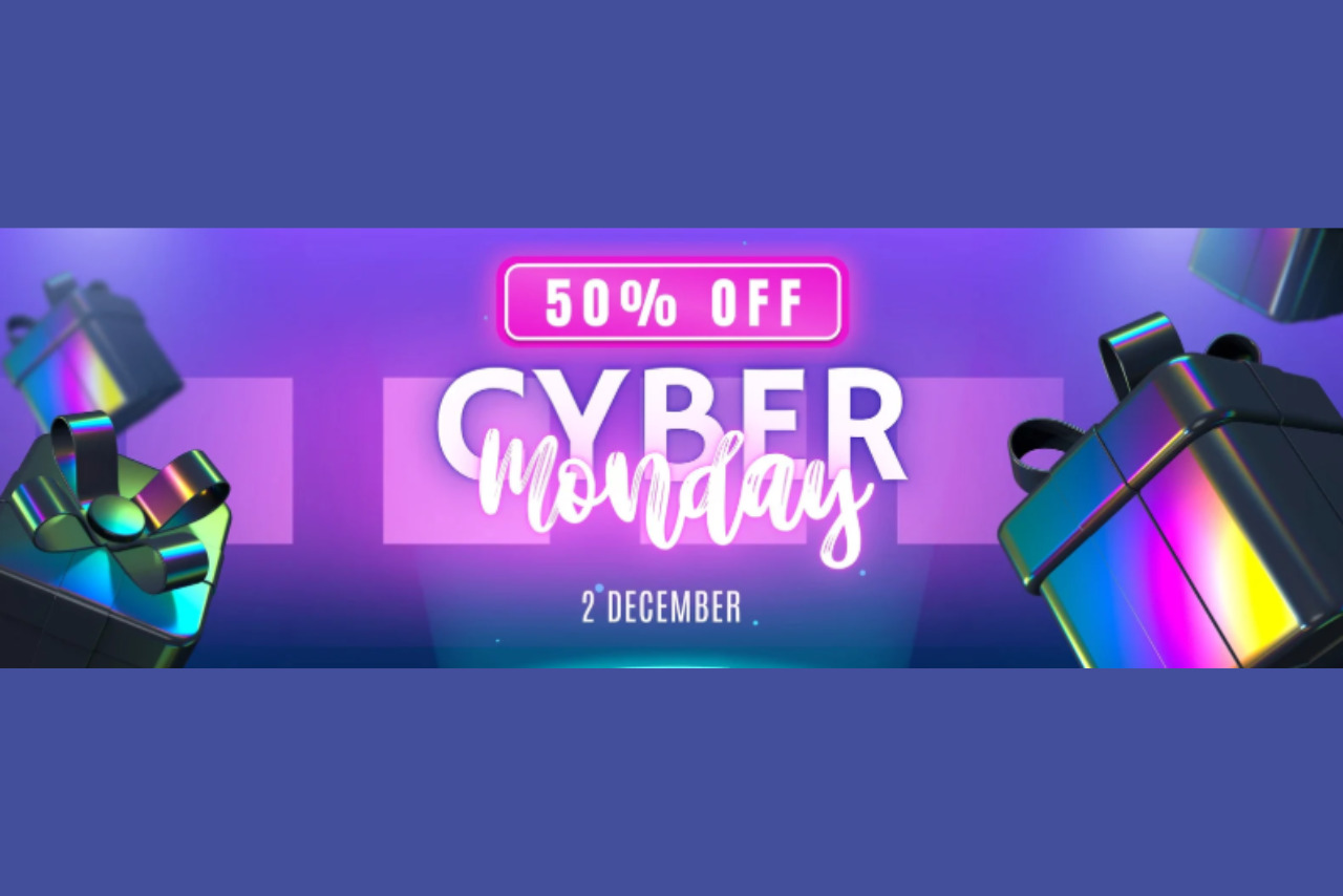 Sample cyber Monday email header.