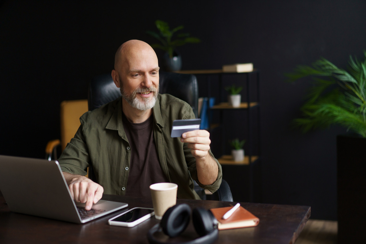 Online shopper entering senstive data.