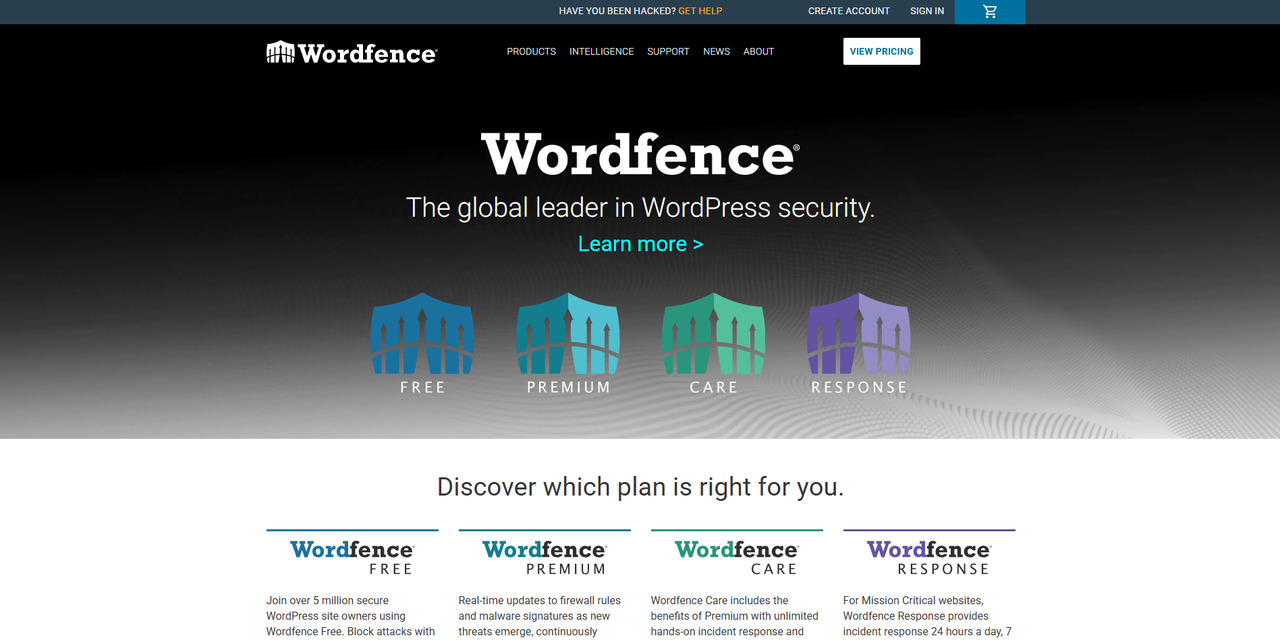 Wordfence's website.