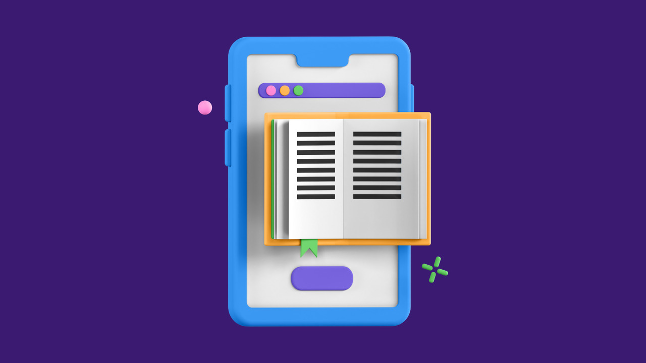3D image of digital phone book.