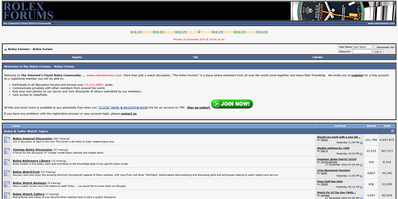 Rolex Forums website.