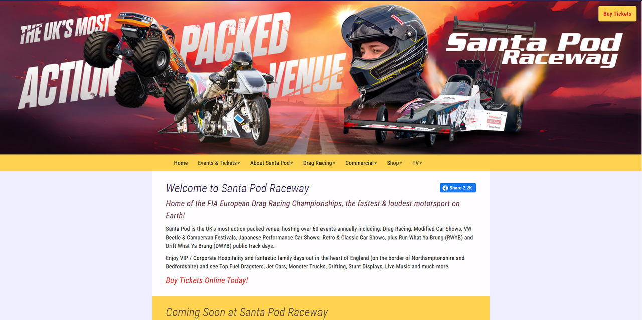 Santa Pod Raceway website.