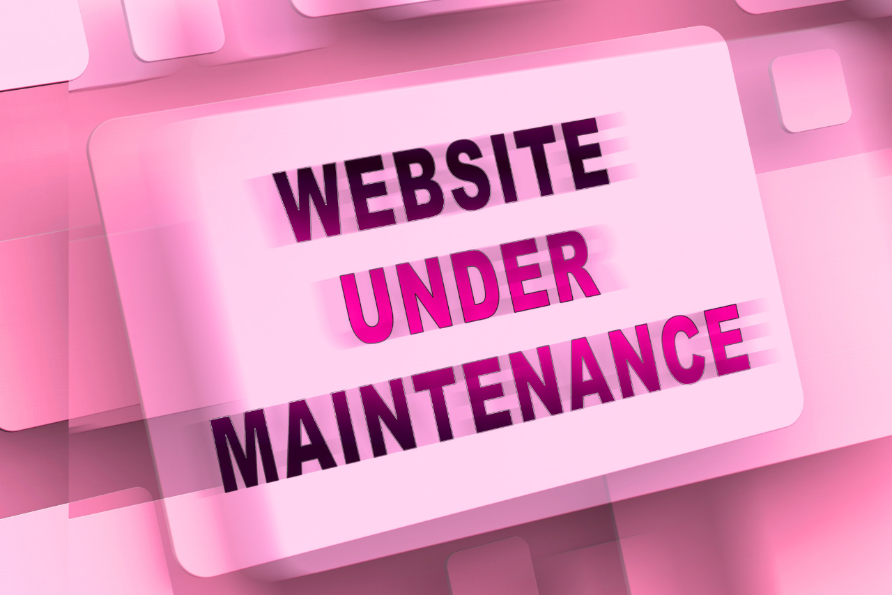 Website Under Maintenance Repair Warning.