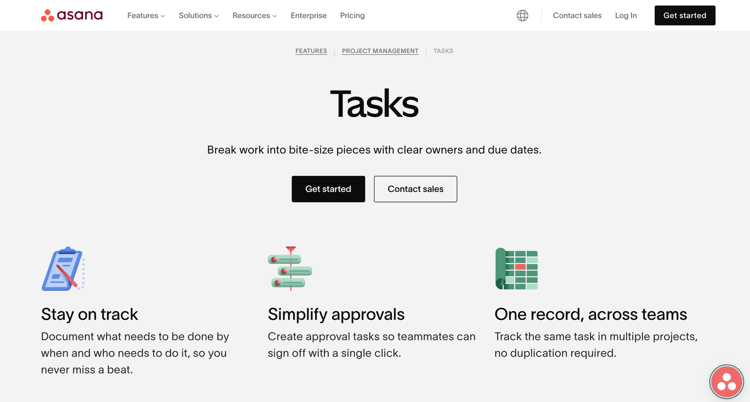 Asana's website