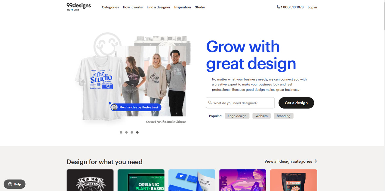 99designs website.