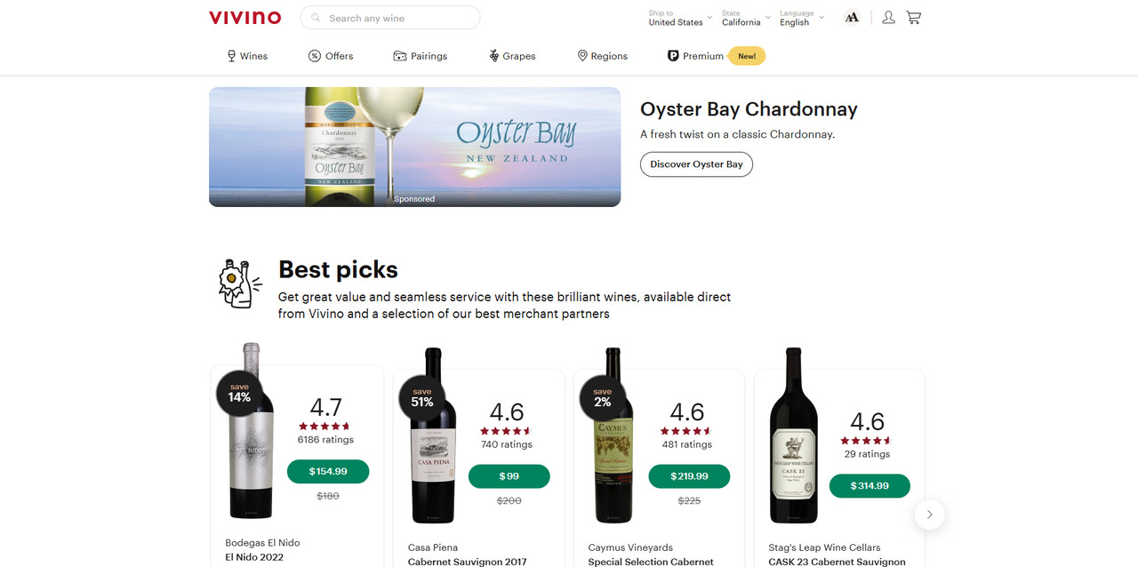 Vivino's website.