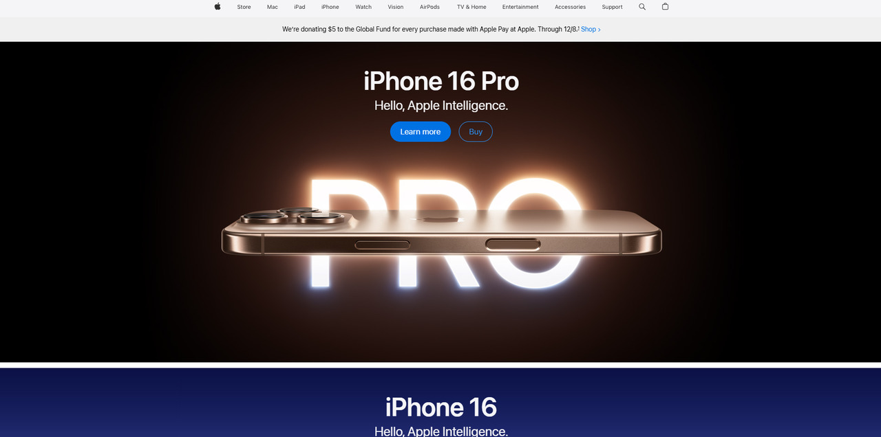 Apple's website.