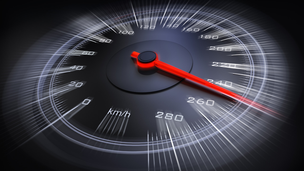 Speed-o-meter signifying speed optimization.