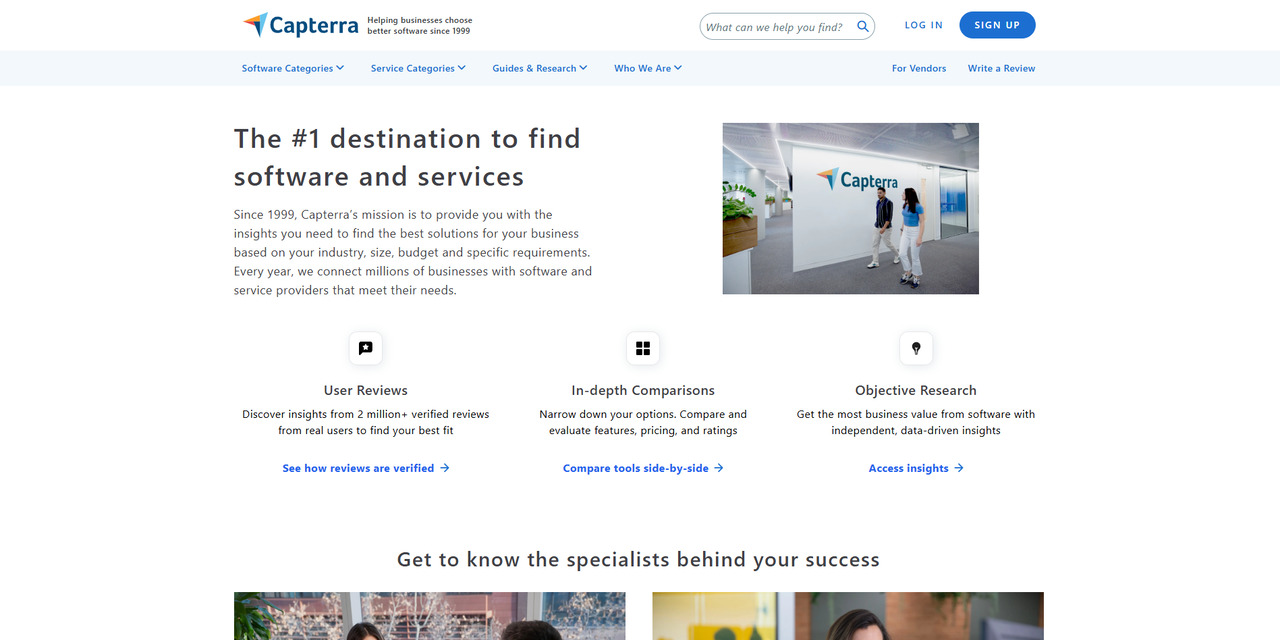 Capterra's website.