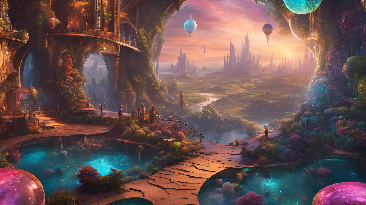 Fictional world created for virtual tours.