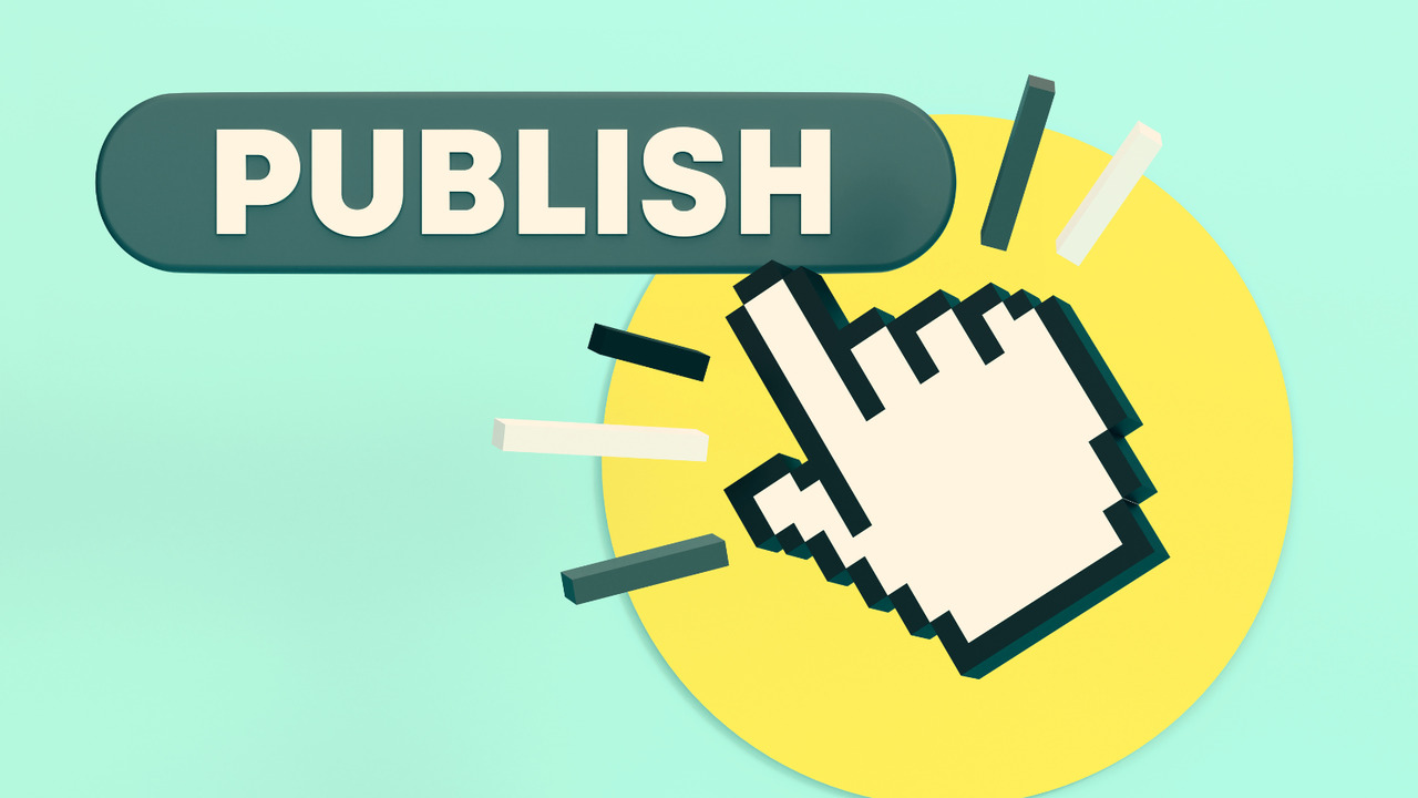 Click icon on the verge of clicking Publish button.