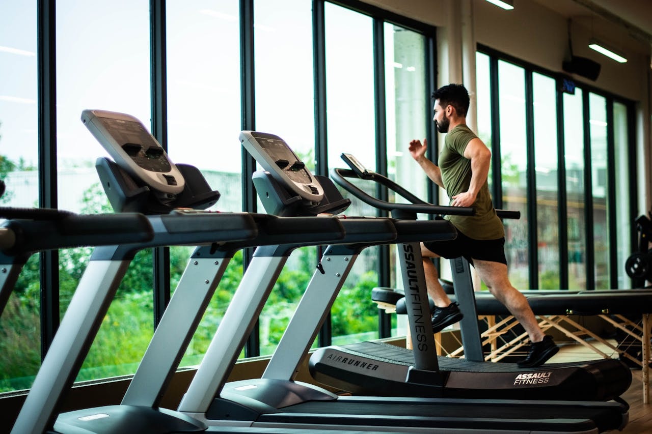 A man on a treadmill