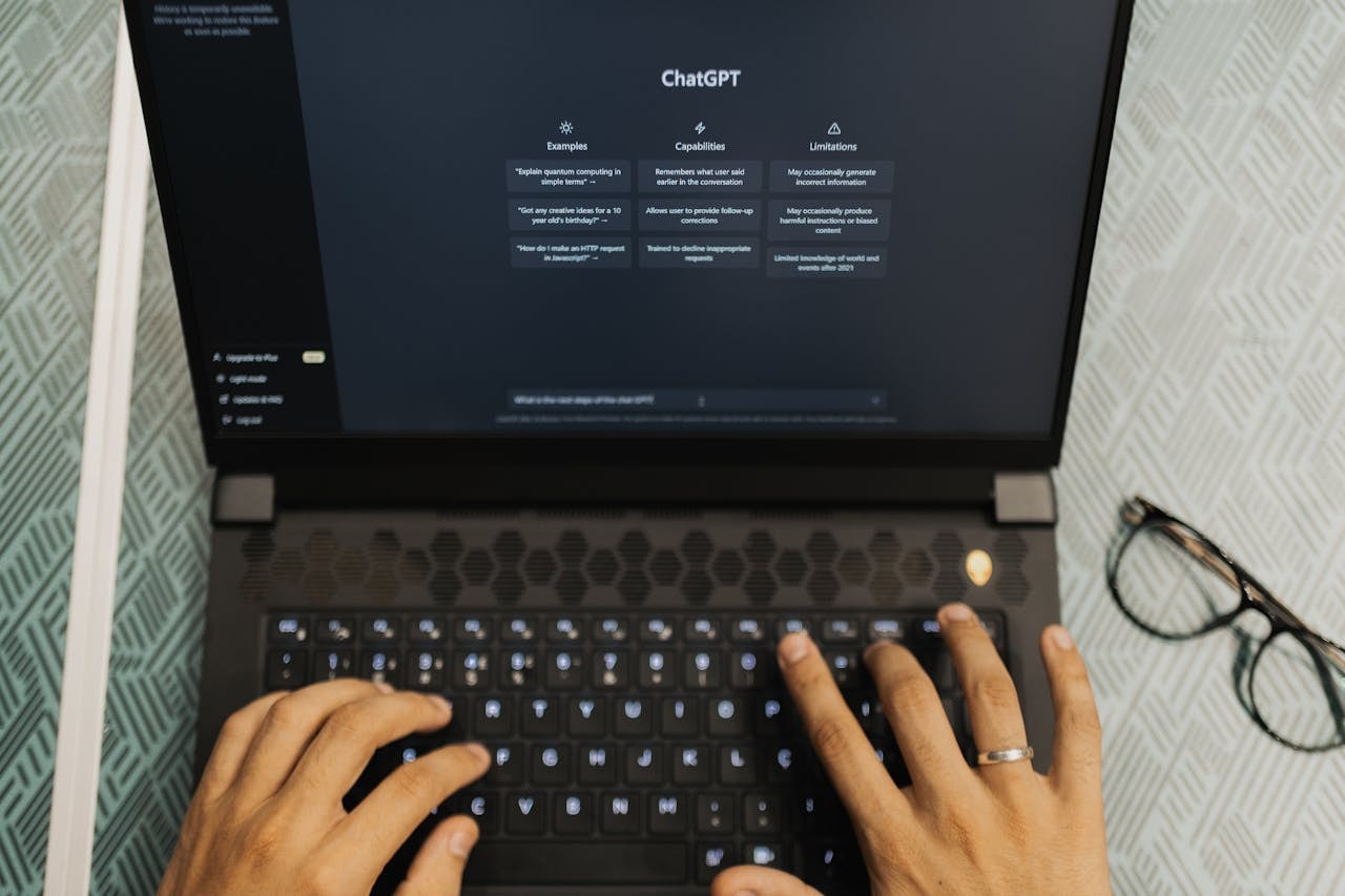 A man using ChatGPT