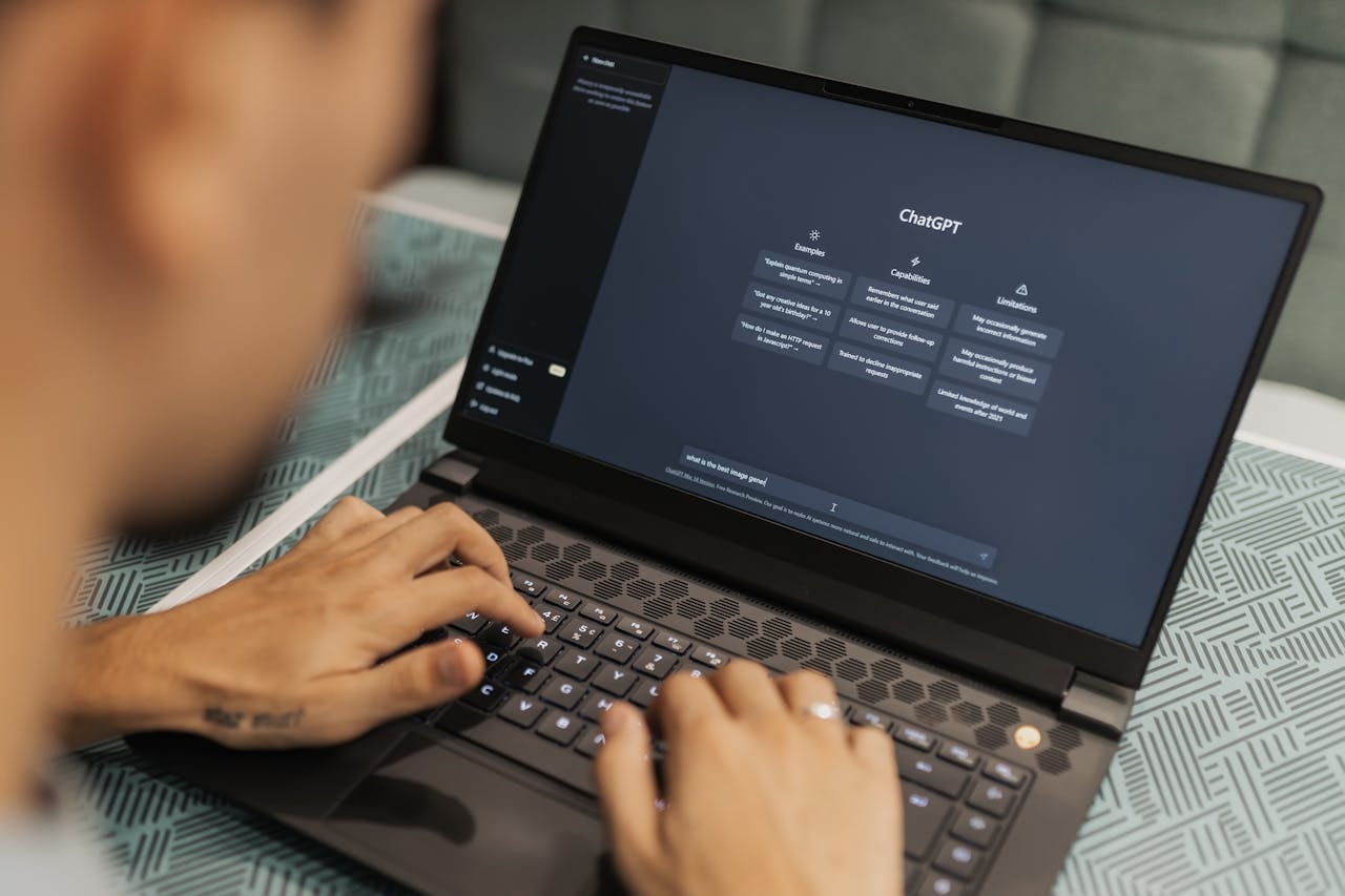 A person using ChatGPT
