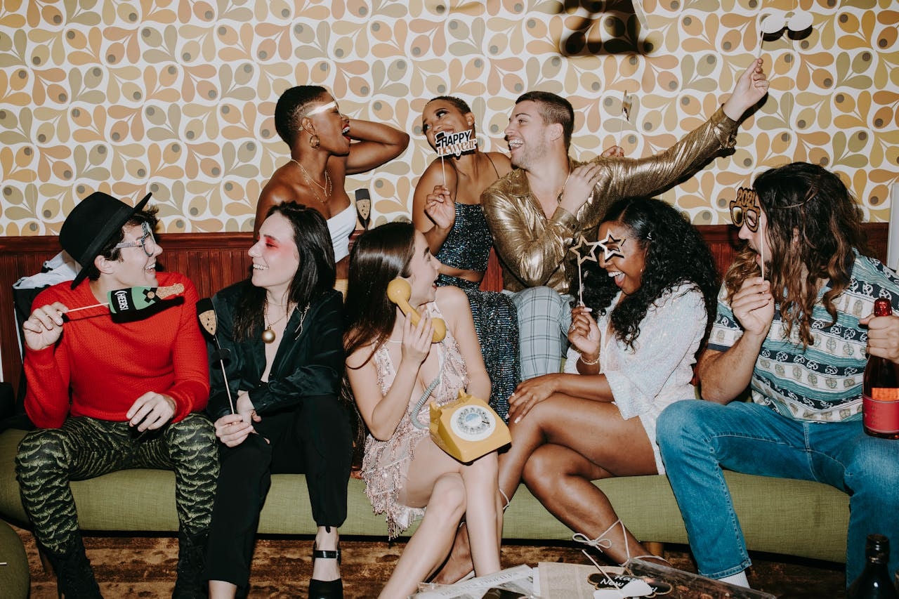 A photo of Gen Z friends having a good time