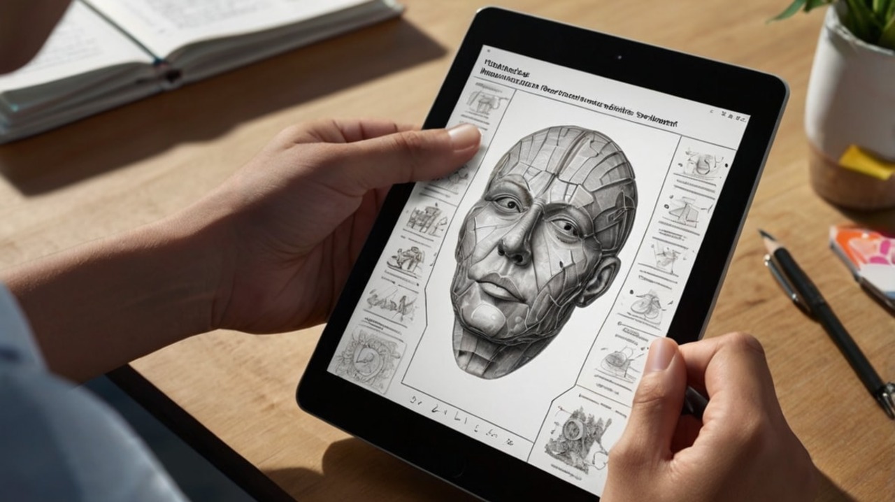 A worksheet on an ipad.