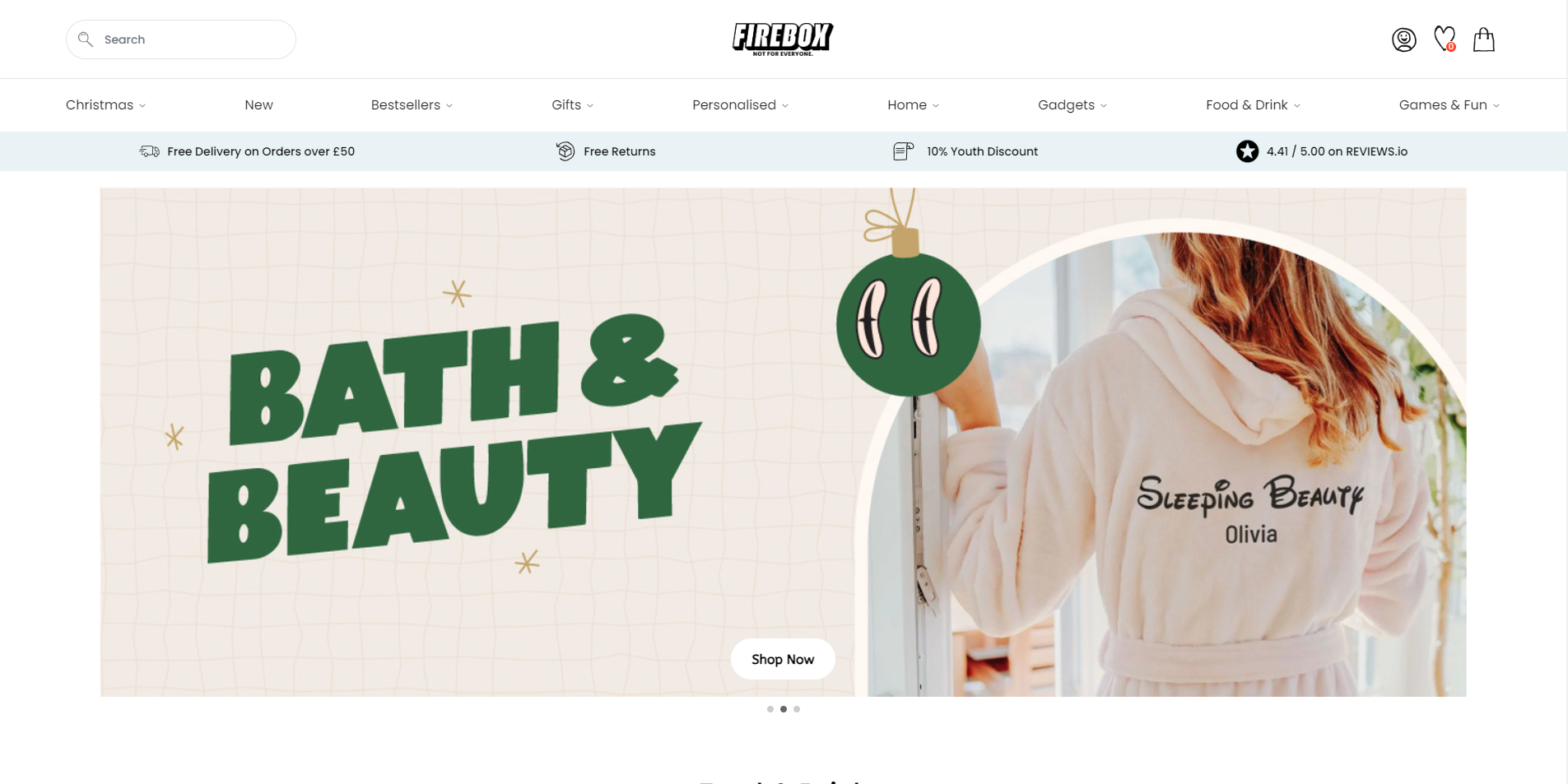 An image of the Firebox website homepage.