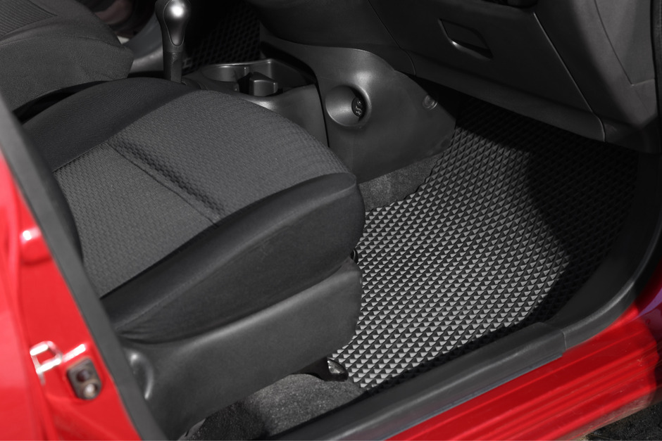 Black Rubber Car Floor Mat in Auto.