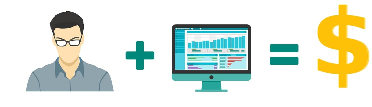 Blogger's ad analytics and revenue generated illustration.