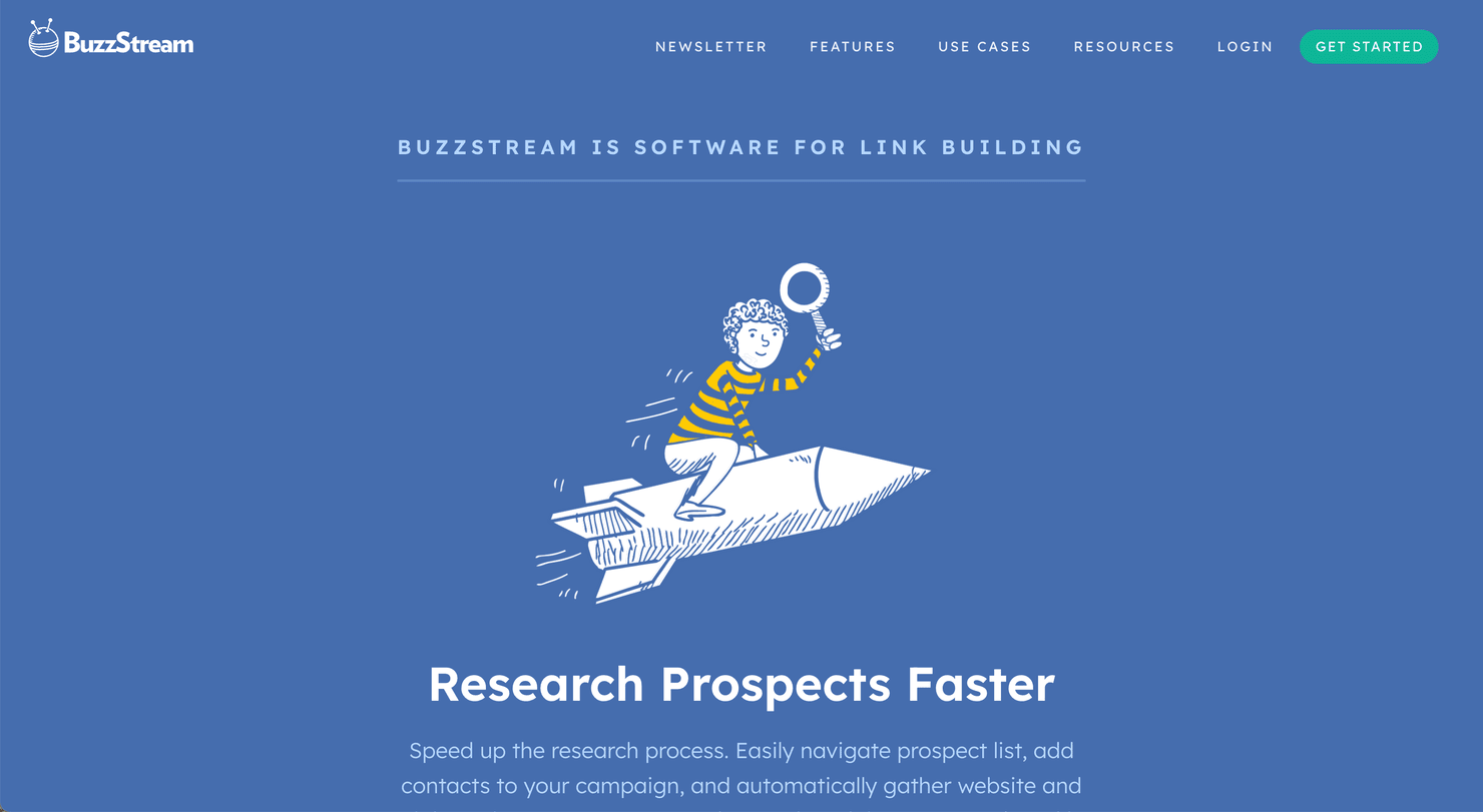 BuzzStream's website