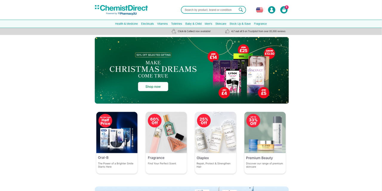 Chemist Direct's website.