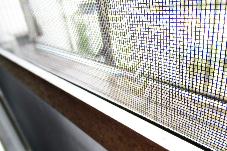 Closeup of mesh screen.