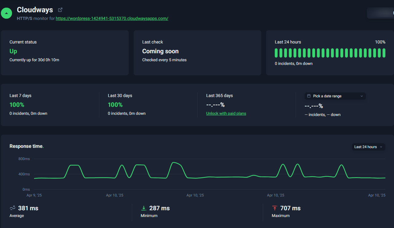 Month-Long Uptime Test