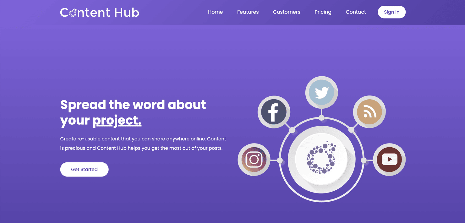 Content Hub, a blogging platform