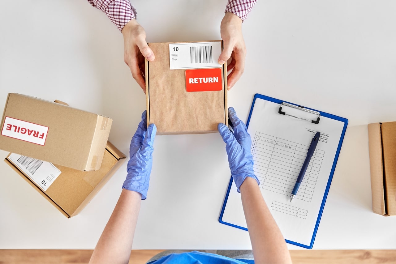 Customer Making Return of Parcel or Purchase.