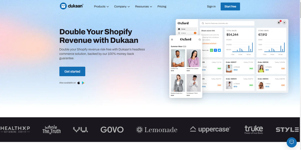 Dukaan's website.