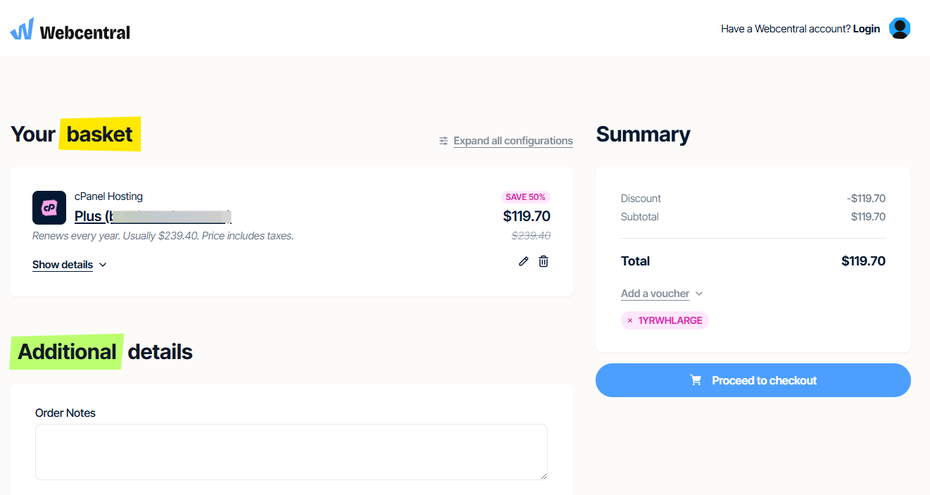 Webcentral summary