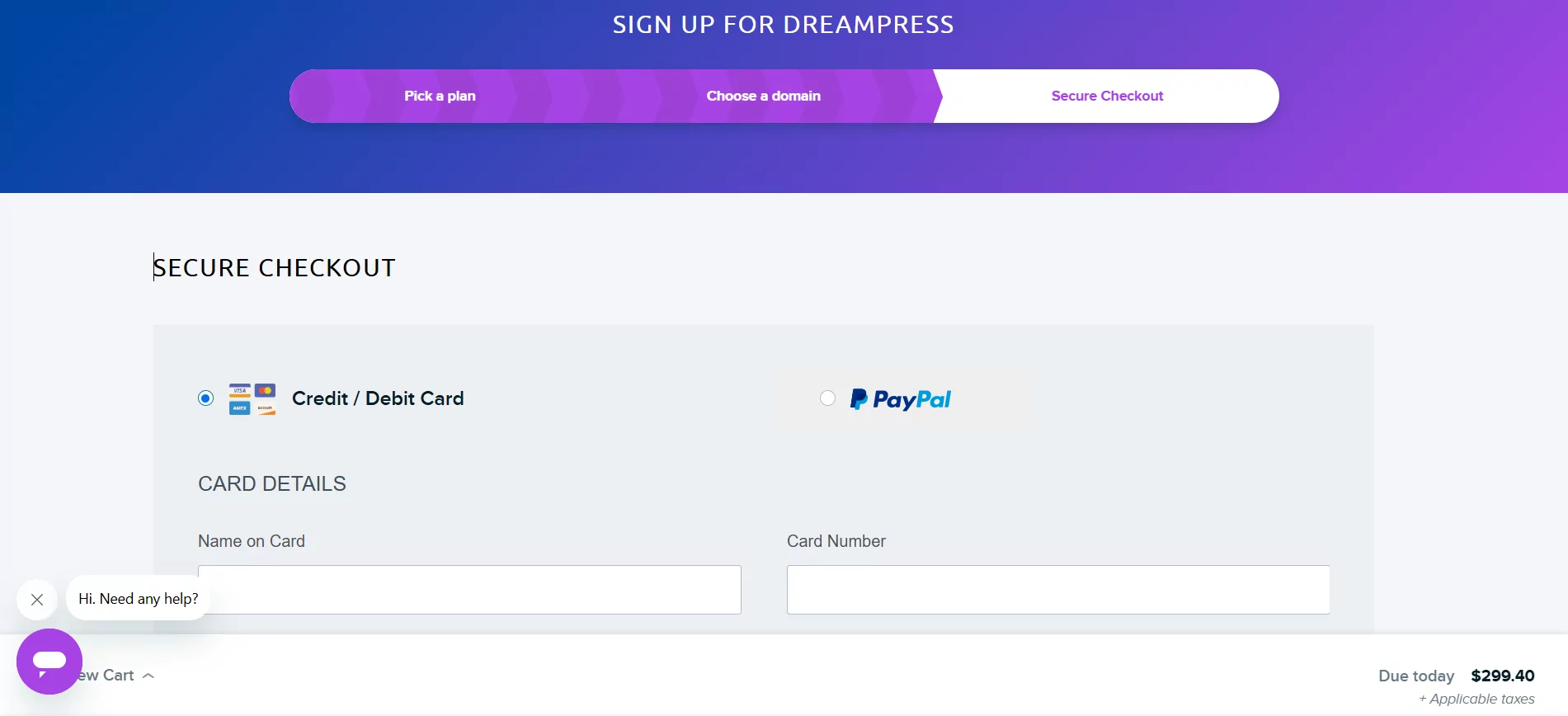 Rejestracja DreamHost